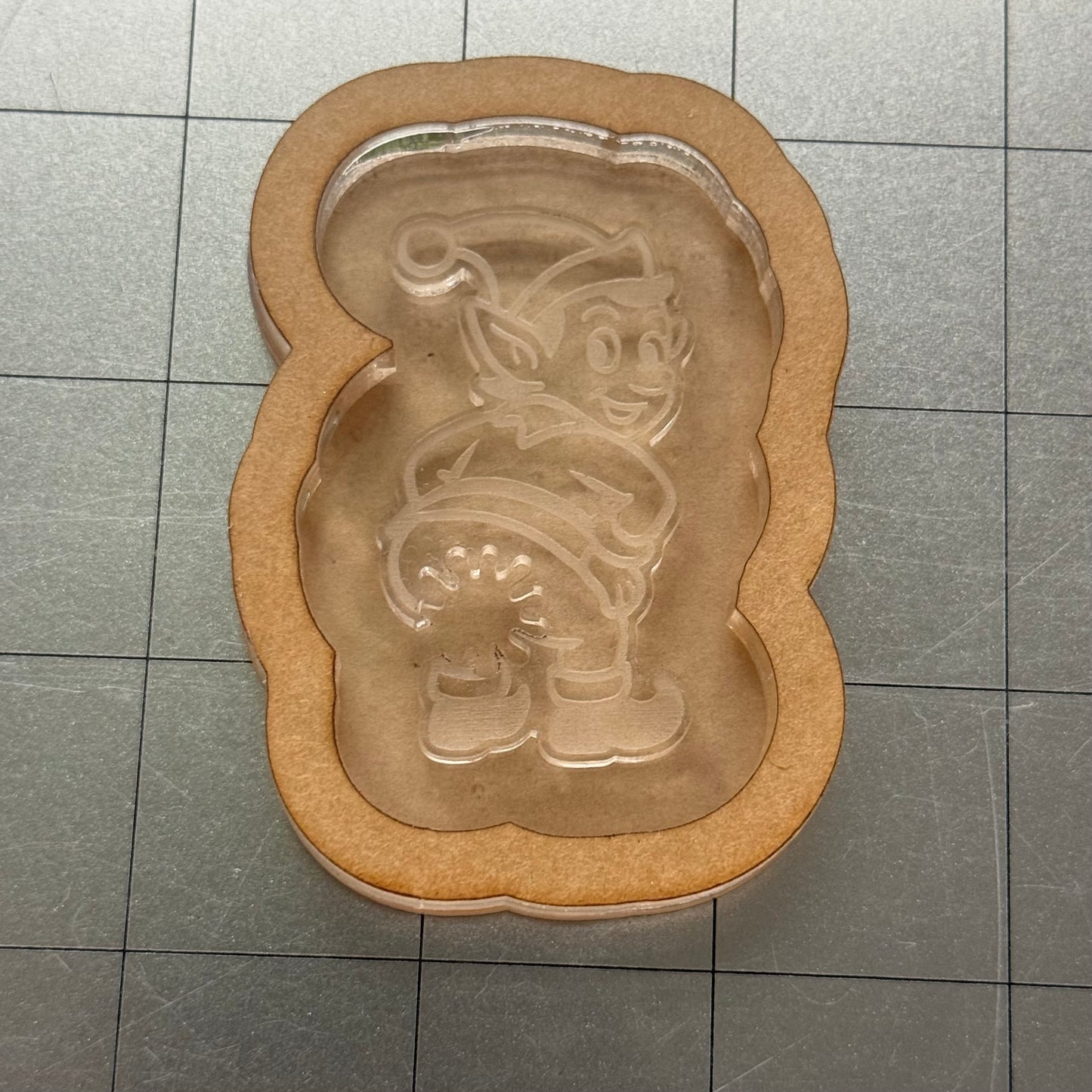 Used Elf Bread Clip Acrylic Blank for Mold Making with Attached Housing