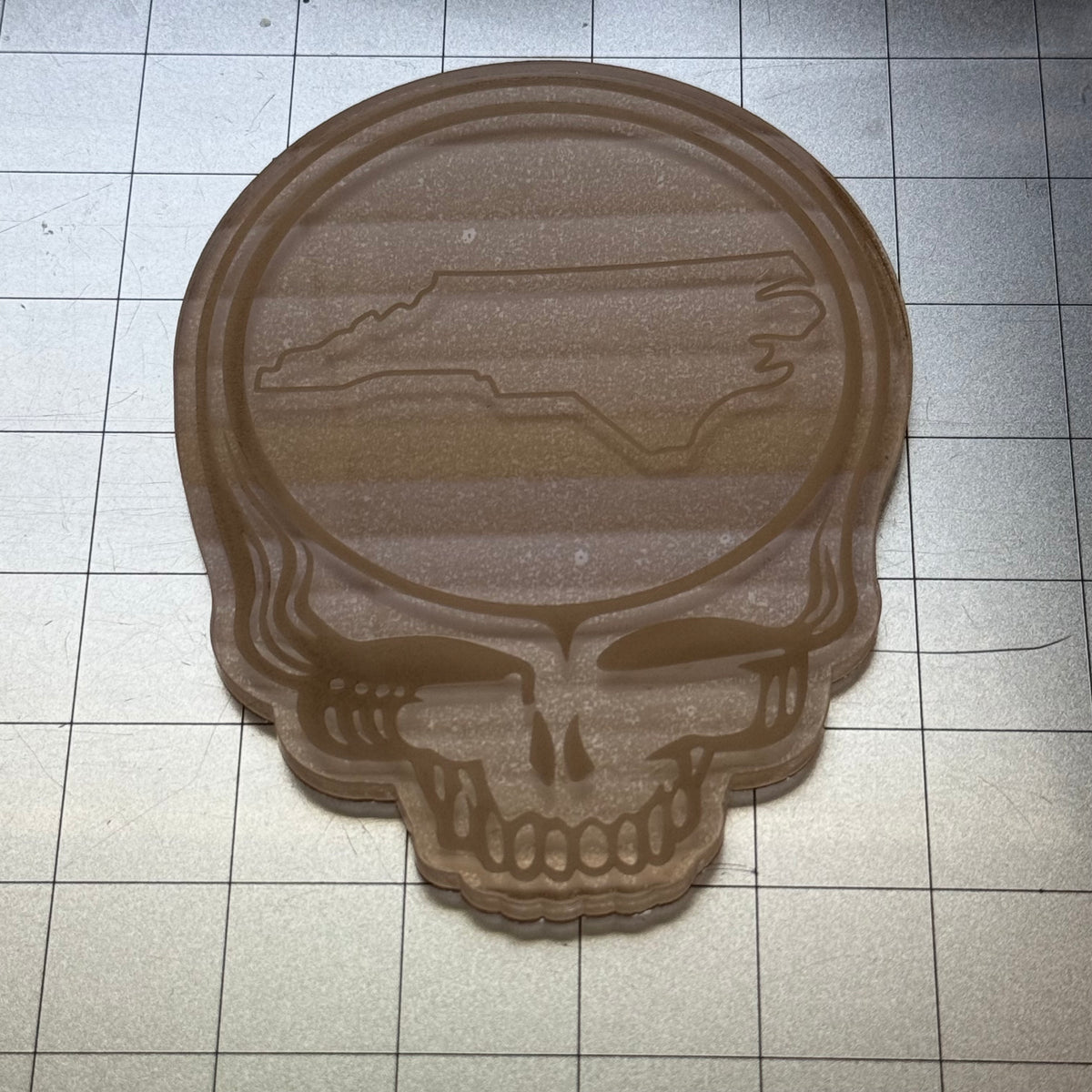 North Carolina in Skull Acrylic Blank for Mold Making