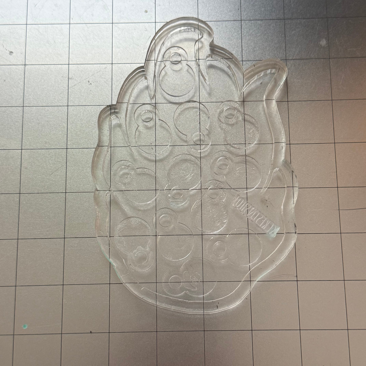 Used Tabs Acrylic Blank for Mold Making with Attached Housing