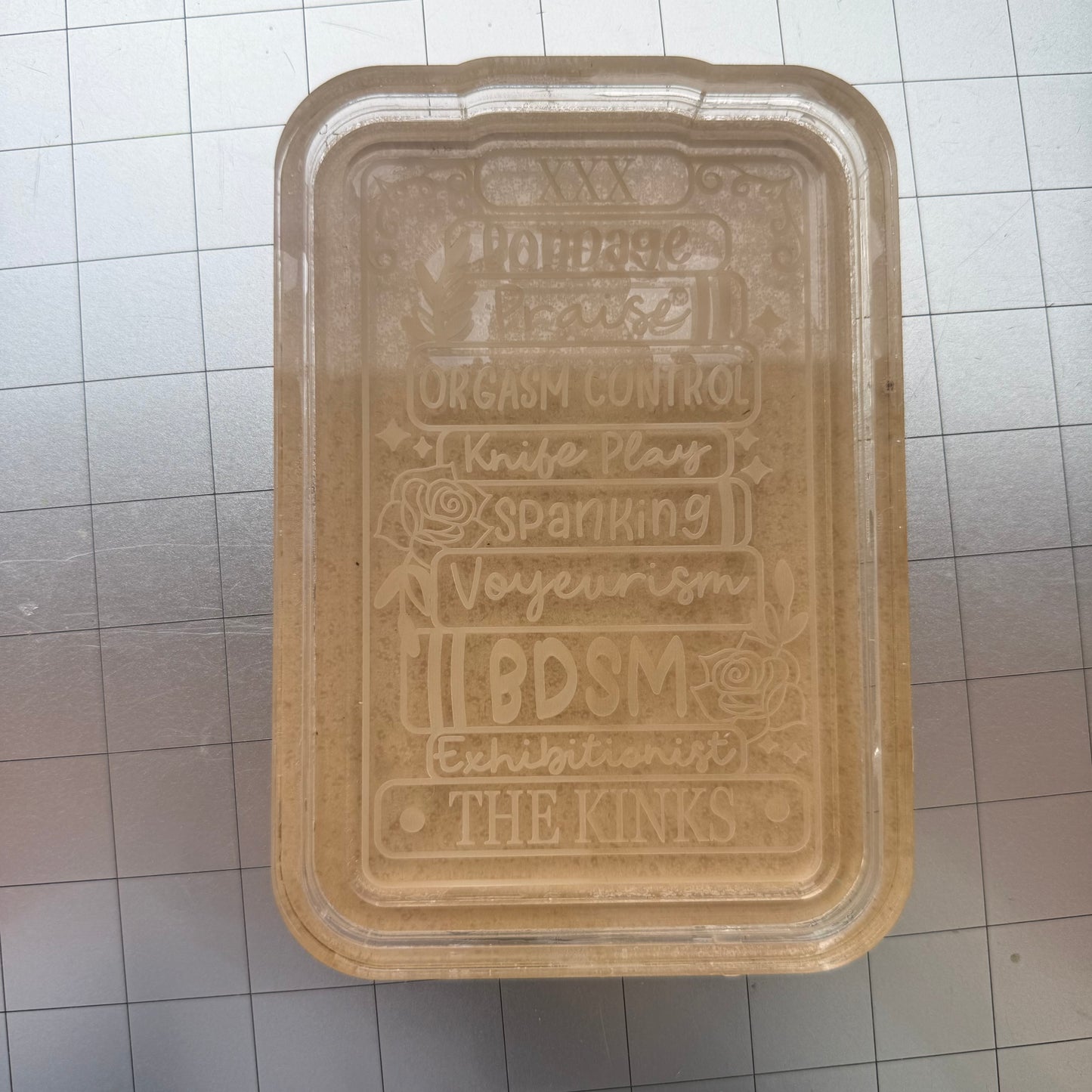 Used Dirty Books Acrylic Blank for Mold Making with Attached Housing