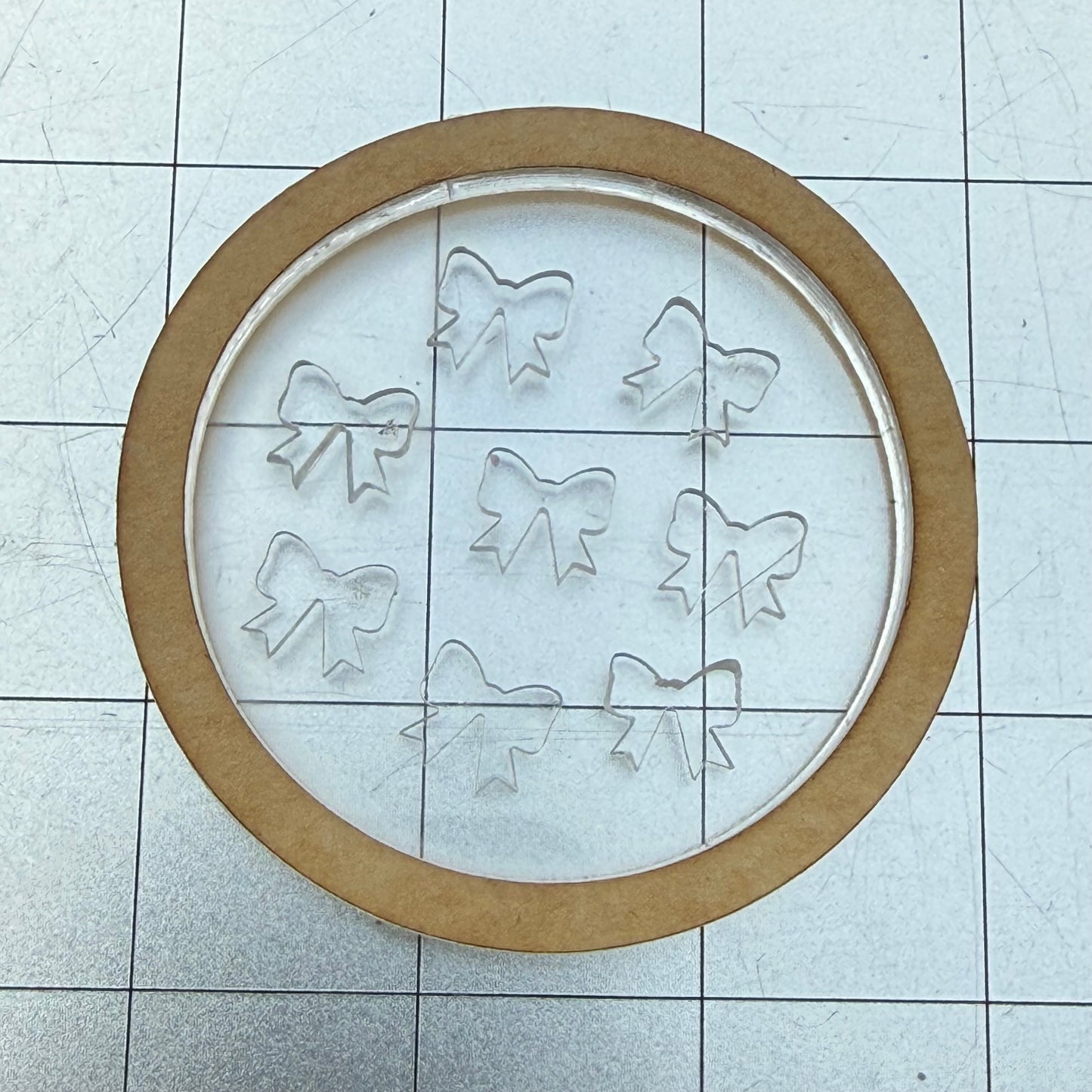 Used Bow Bits Acrylic Blank for Mold Making with Attached Housing