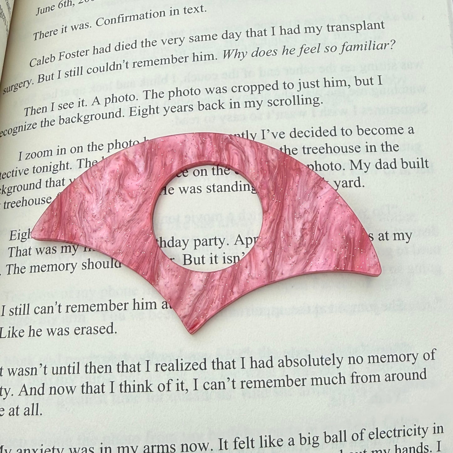 Sparkly Pink Page Holder