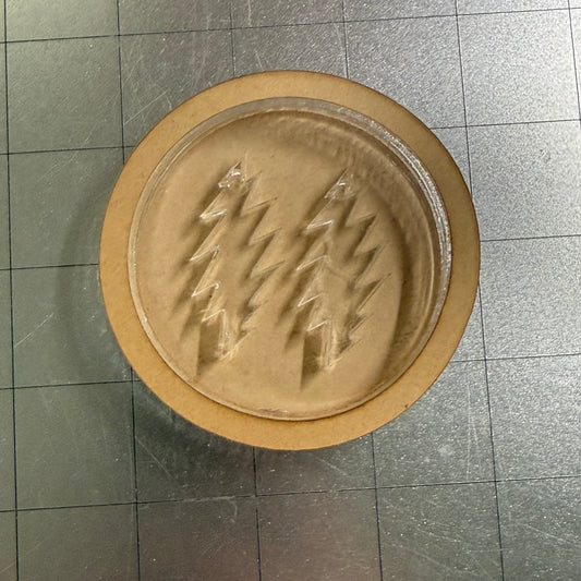 Used Lightning Bolt Acrylic Blank for Mold Making with Attached Housing