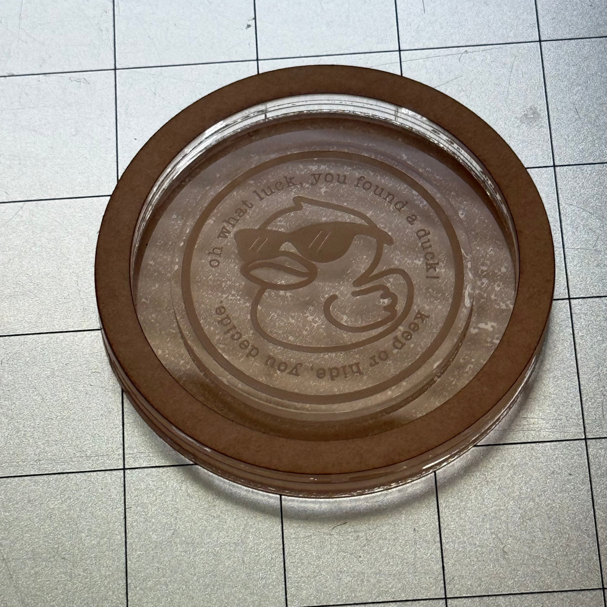 Duck Coin Acrylic Blank