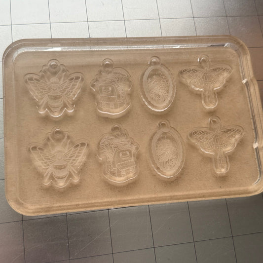 Used Goblincore Earrings Acrylic Blank for Mold Making with Attached Housing