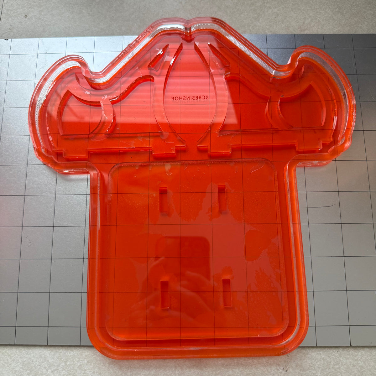 Used Game Controller Stand Acrylic Blank for Mold Making with Attached Housing