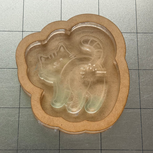 Used Cat Bread Clip Acrylic Blank for Mold Making  with Attached Housing