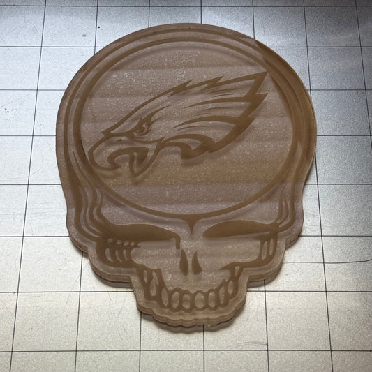 Eagle in Skull Acrylic Blank for Mold Making