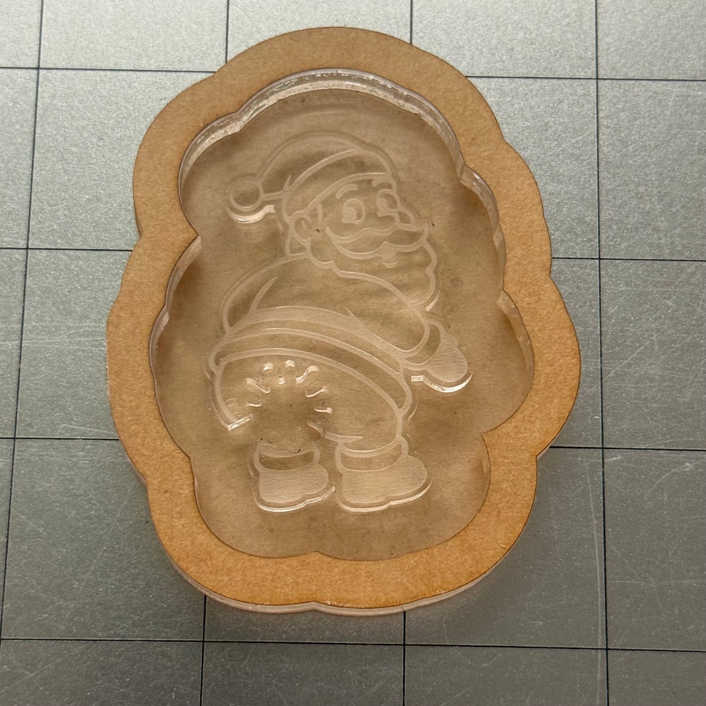 Used Santa Bread Clip Acrylic Blank for Mold Making  with Attached Housing