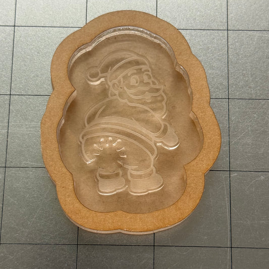 Used Santa Bread Clip Acrylic Blank for Mold Making  with Attached Housing