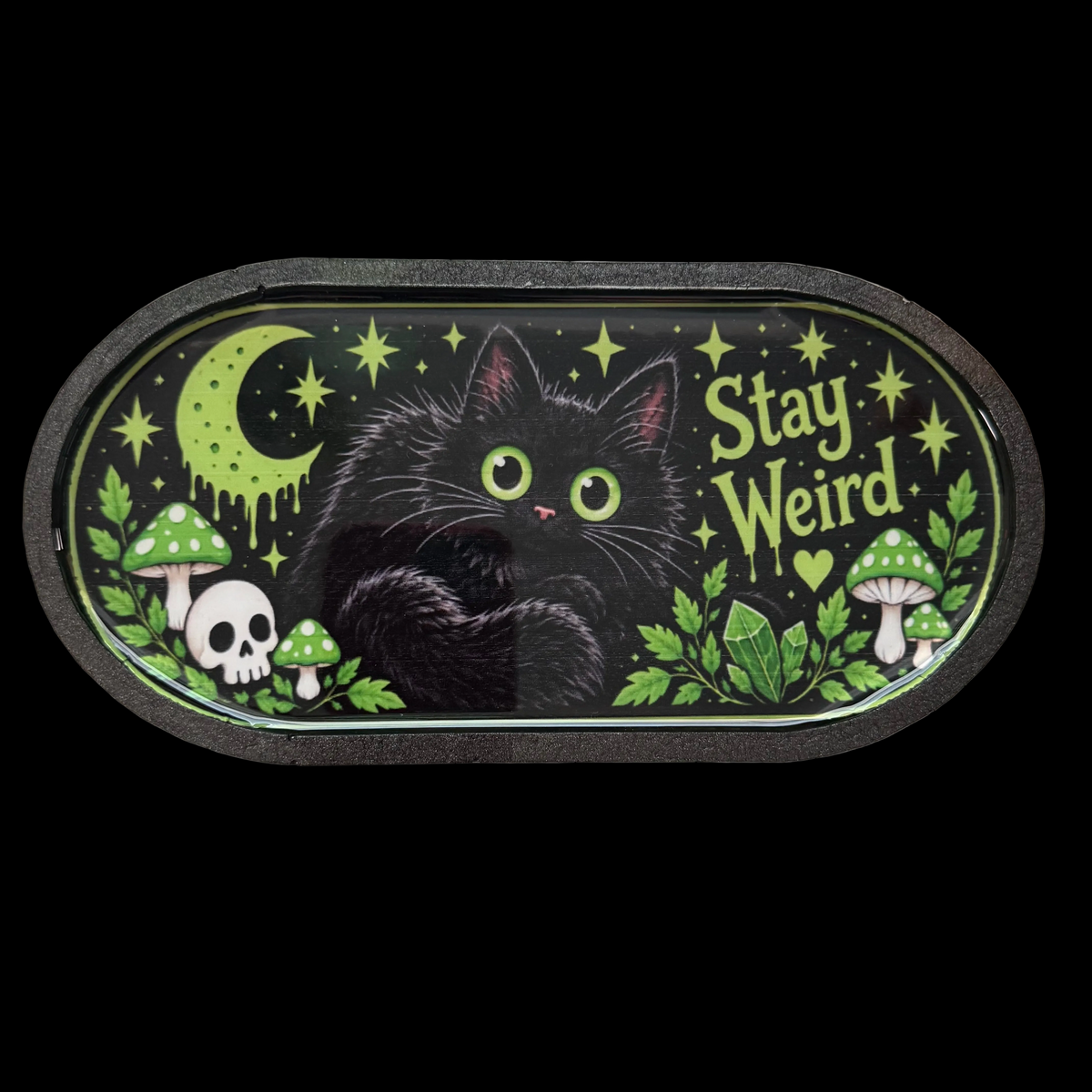 Stay Weird Cat Resin Tray