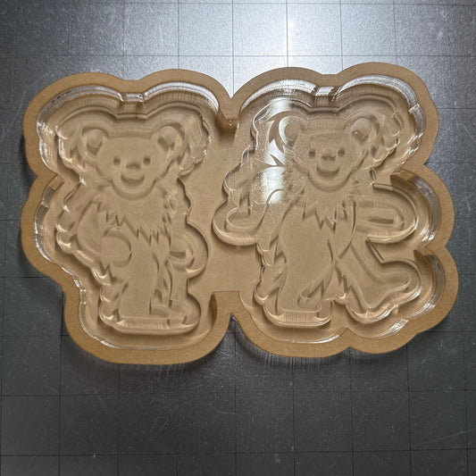 Used Bears Palette Acrylic Blank for Mold Making with Attached Housing