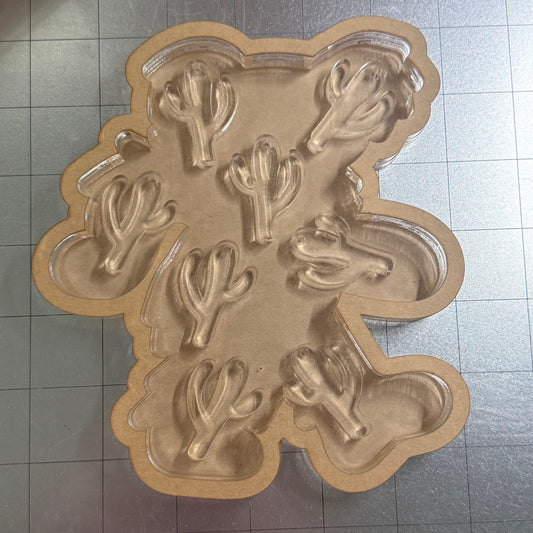 Used Cactus Acrylic Blank for Mold Making with Attached Housing