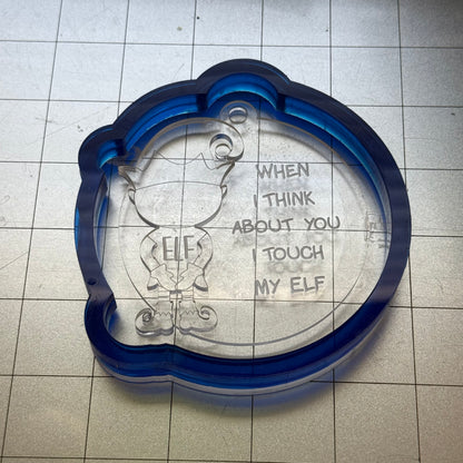 Used Elf Ornament Acrylic Blank for Mold Making with Attached Housing