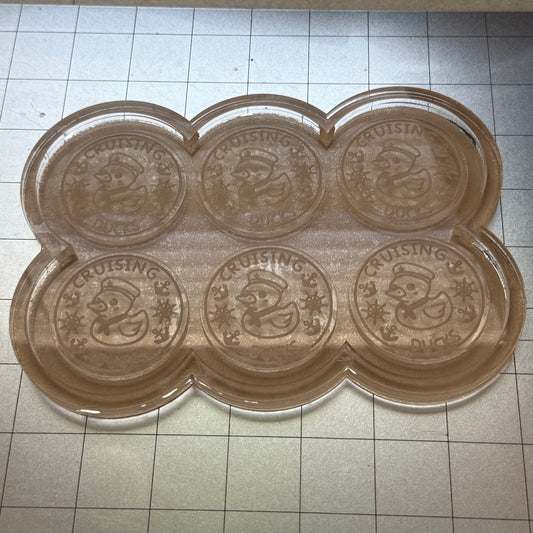 Used Duck Coin Acrylic Blank for Mold Making with Attached Housing