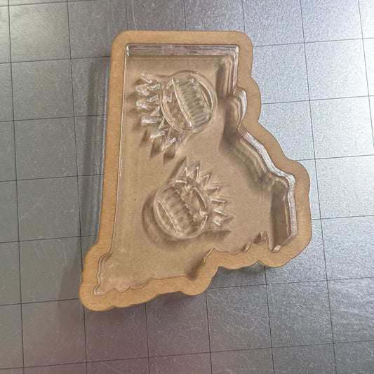 Used Demon Acrylic Blank for Mold Making with Attached Housing